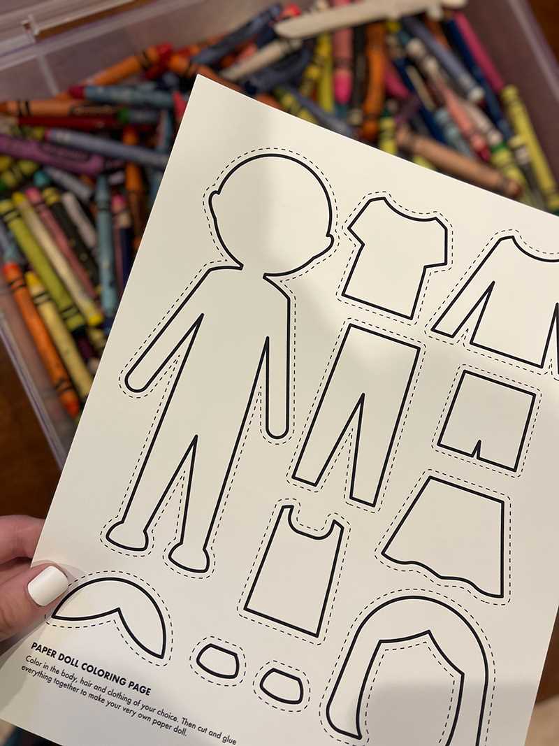paper doll coloring pages printable