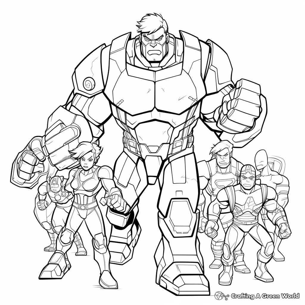 hulk printable colouring pages