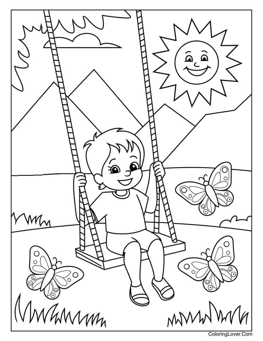 summer printables coloring pages