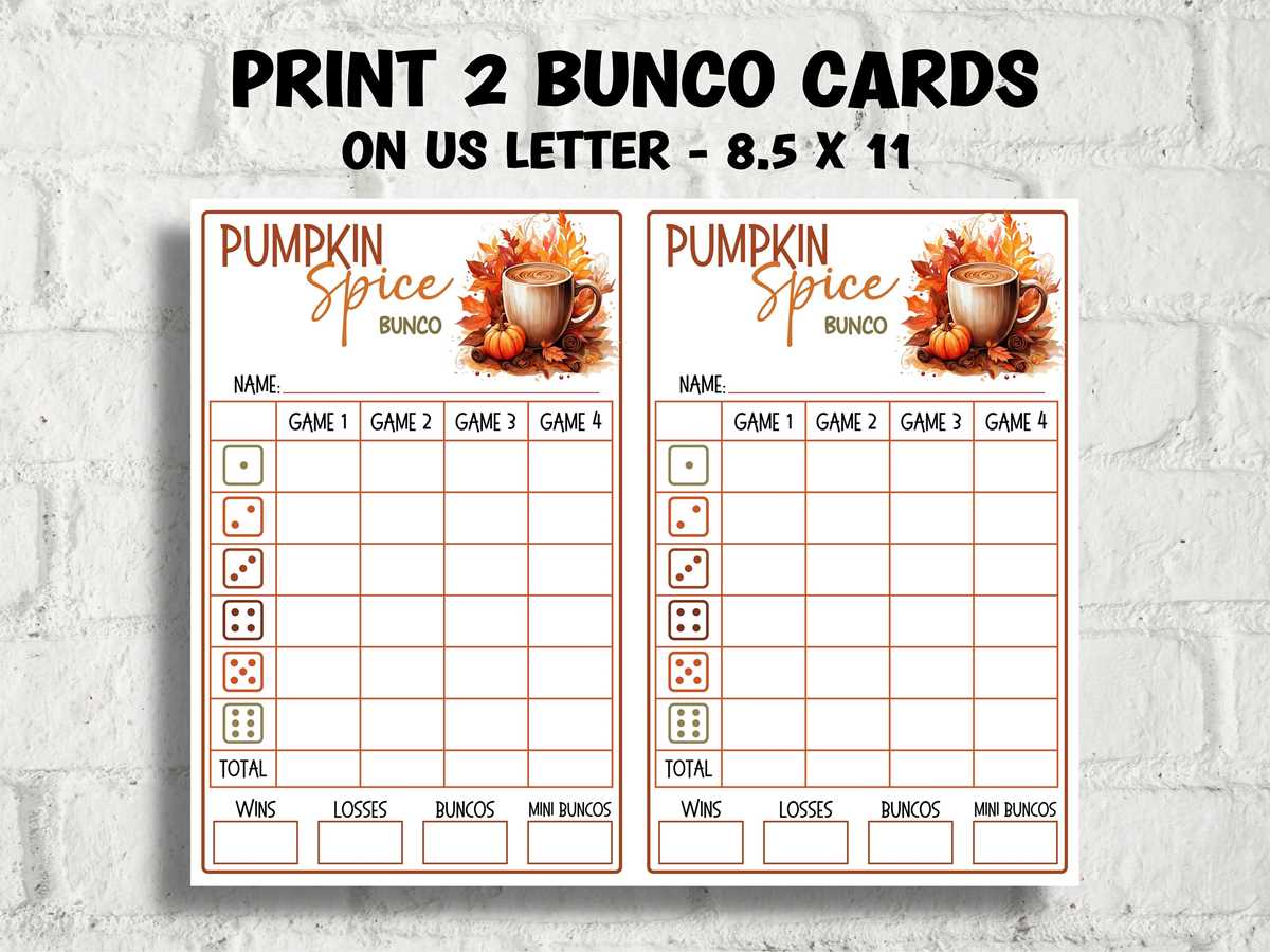 printable free bunco score sheets