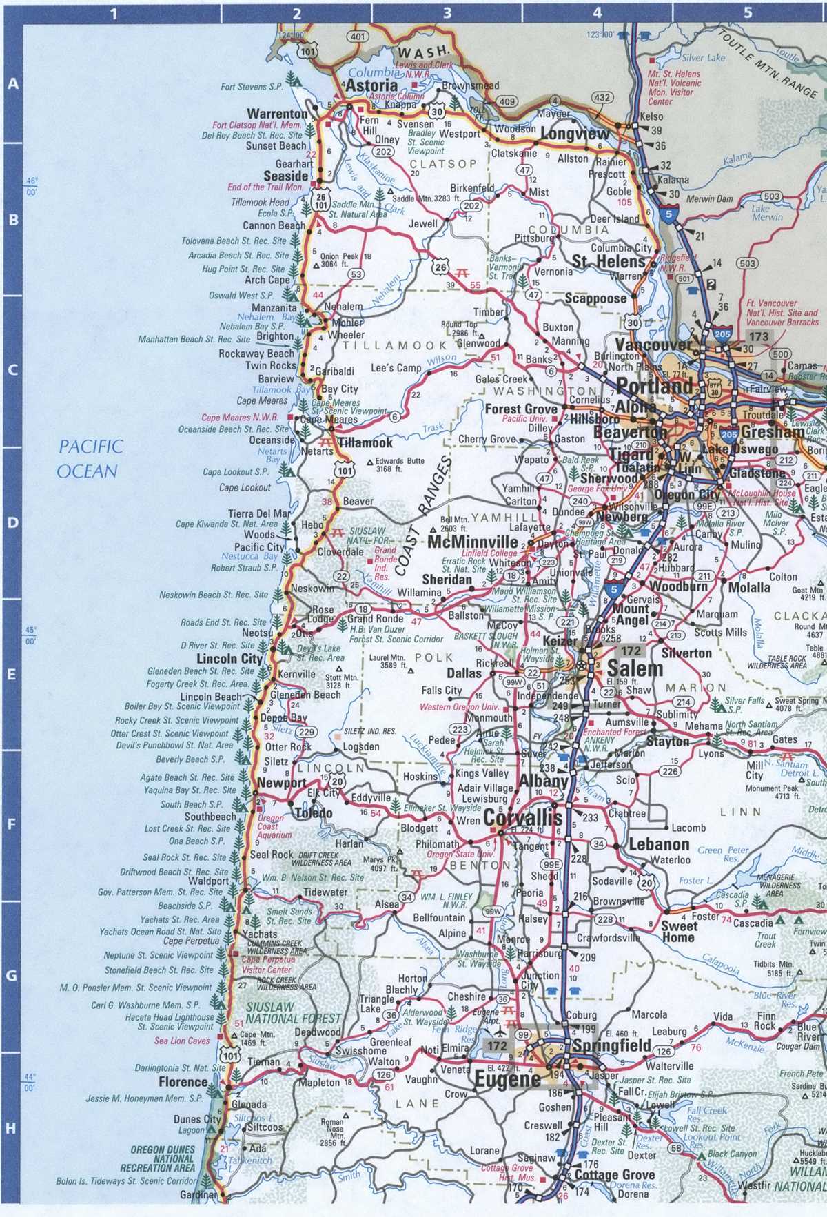 printable pacific coast highway map