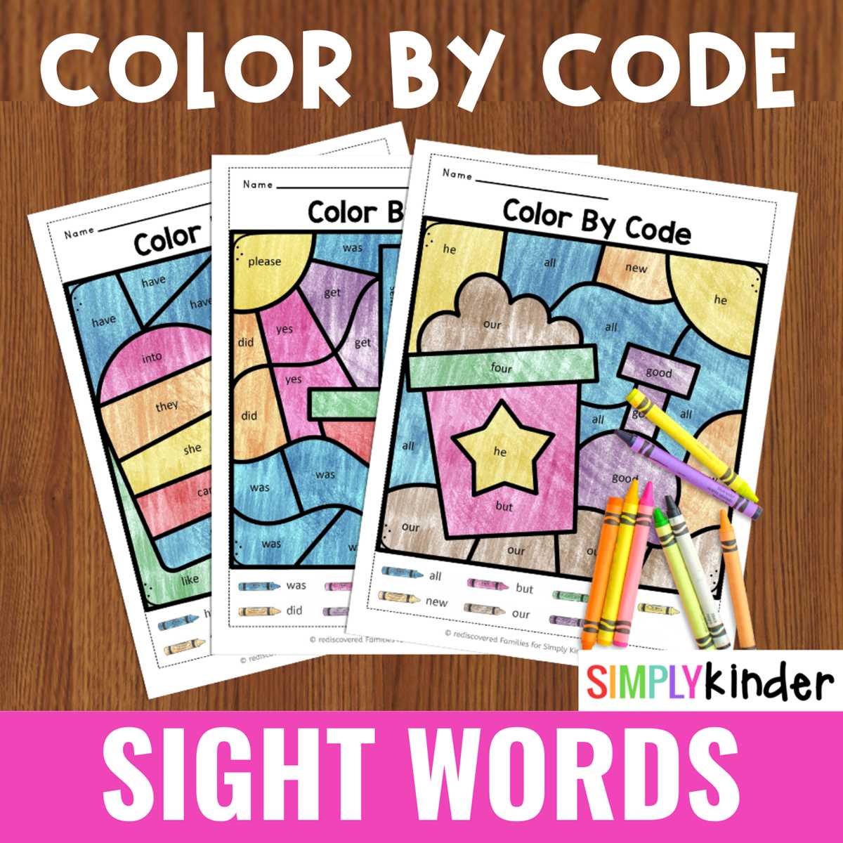 color by color word printables