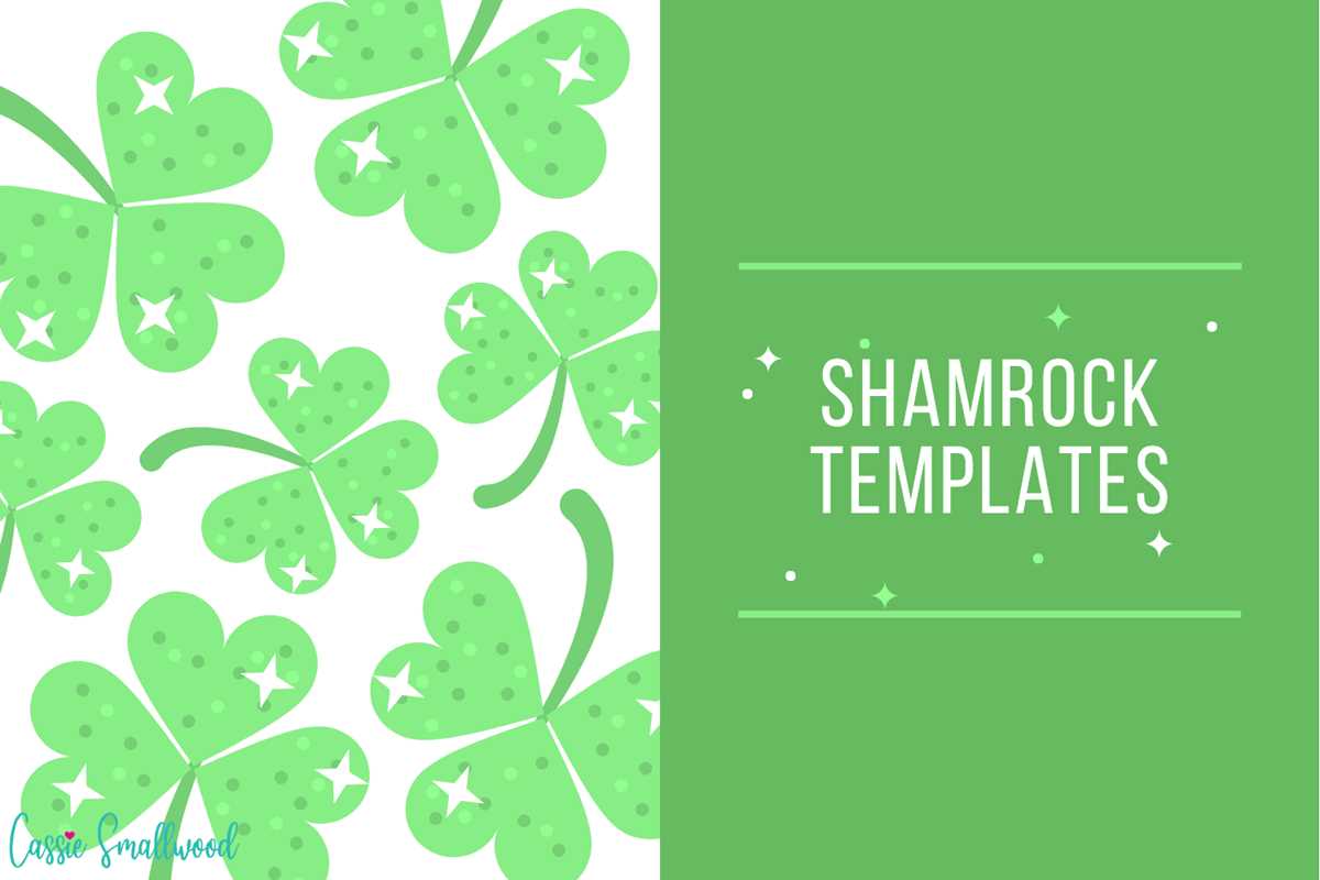 printable green shamrocks