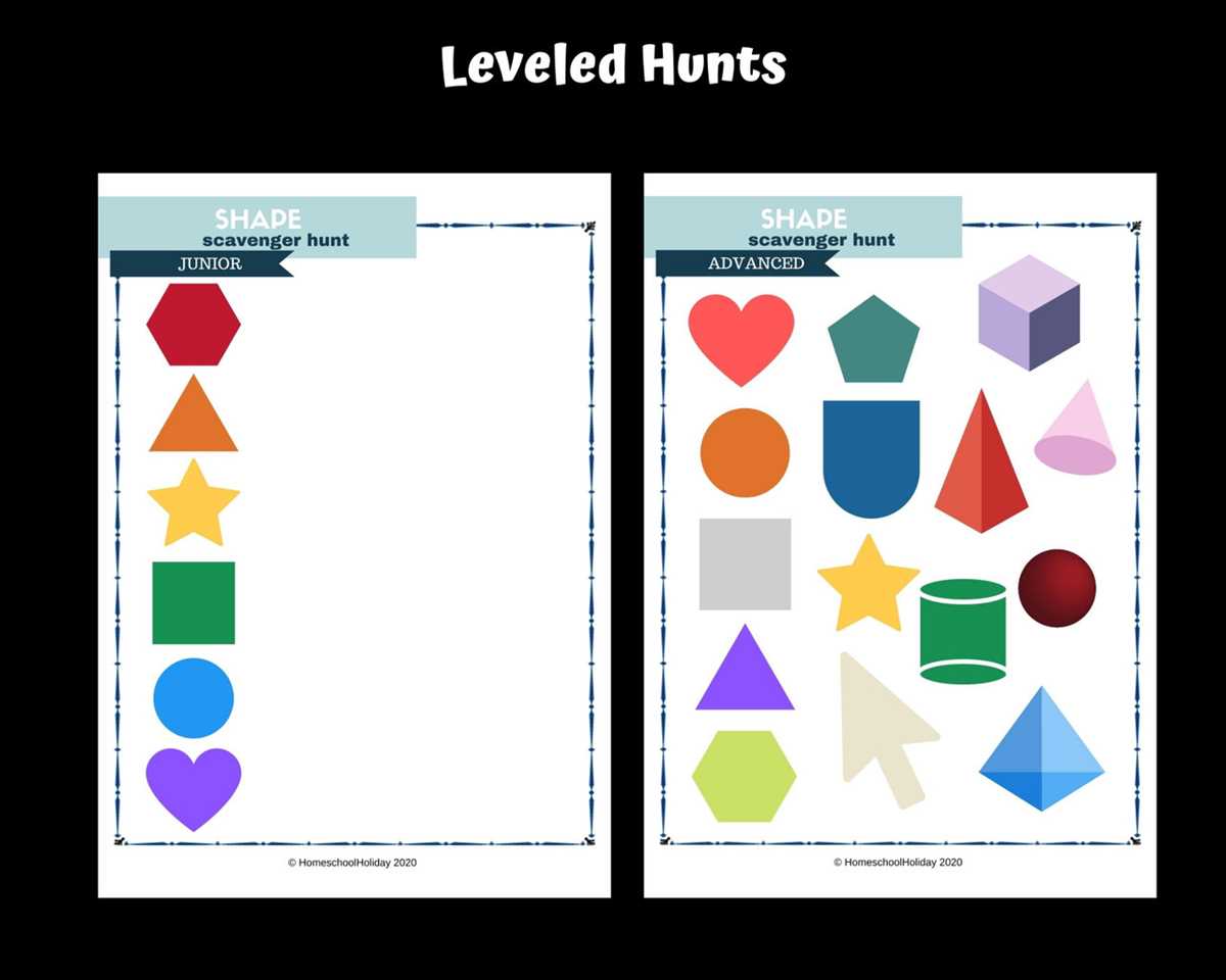 shape scavenger hunt printable