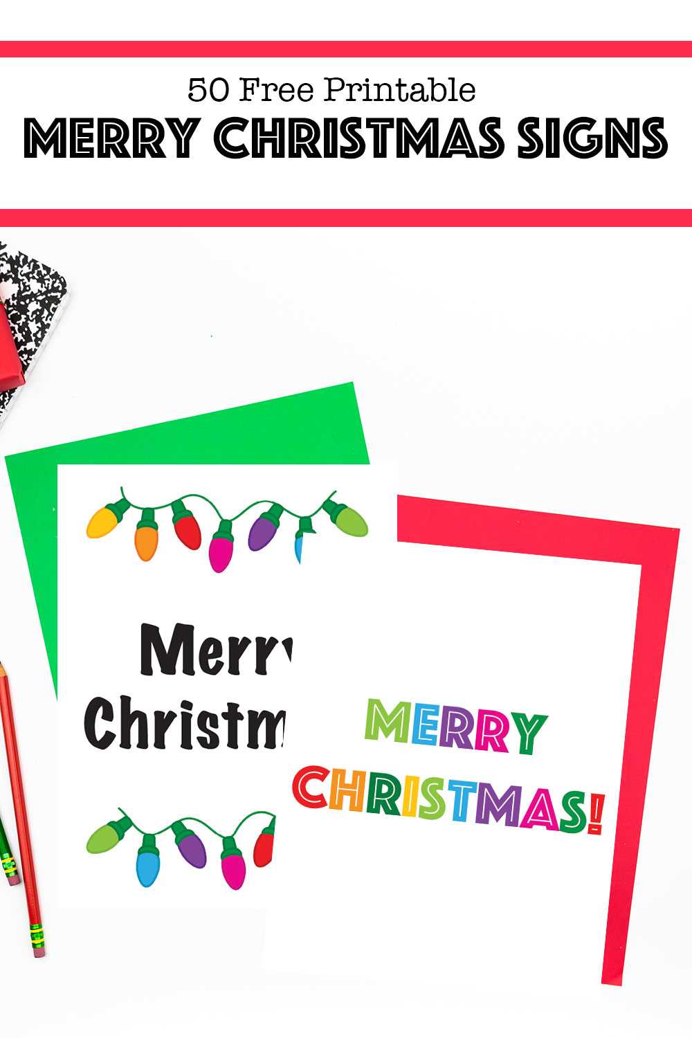 merry christmas free printable