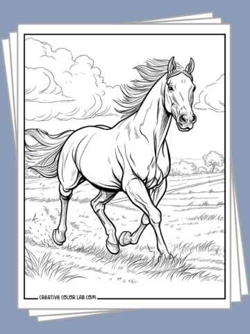 printable pictures of horses to color