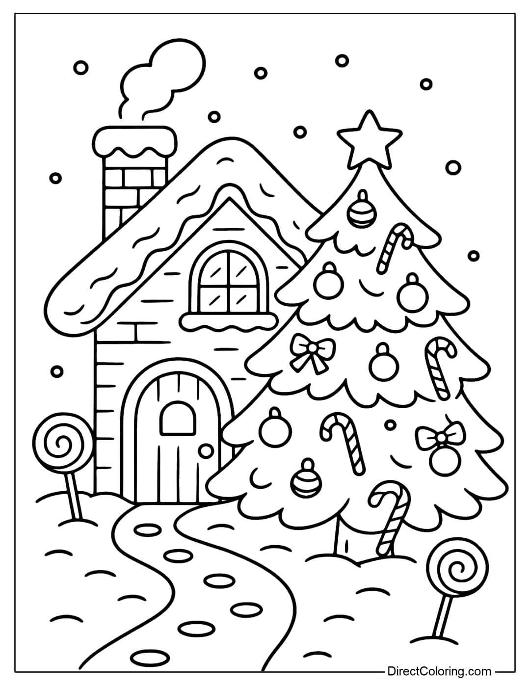 christmas tree coloring pages free printable