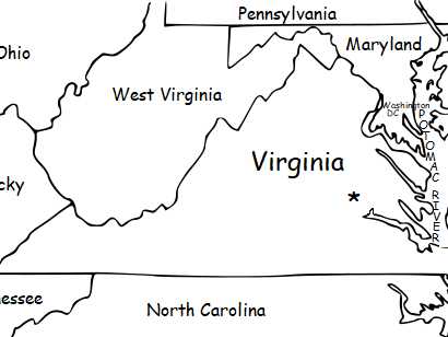 printable virginia state map