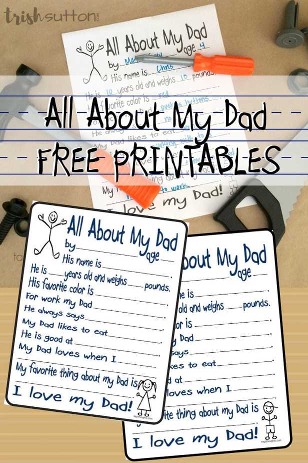 all about my daddy printable free