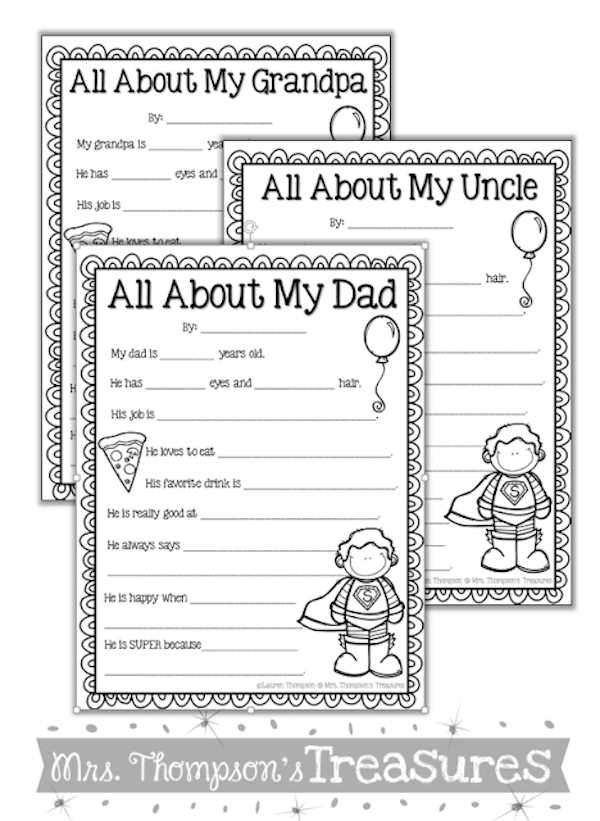 all about my uncle free printable