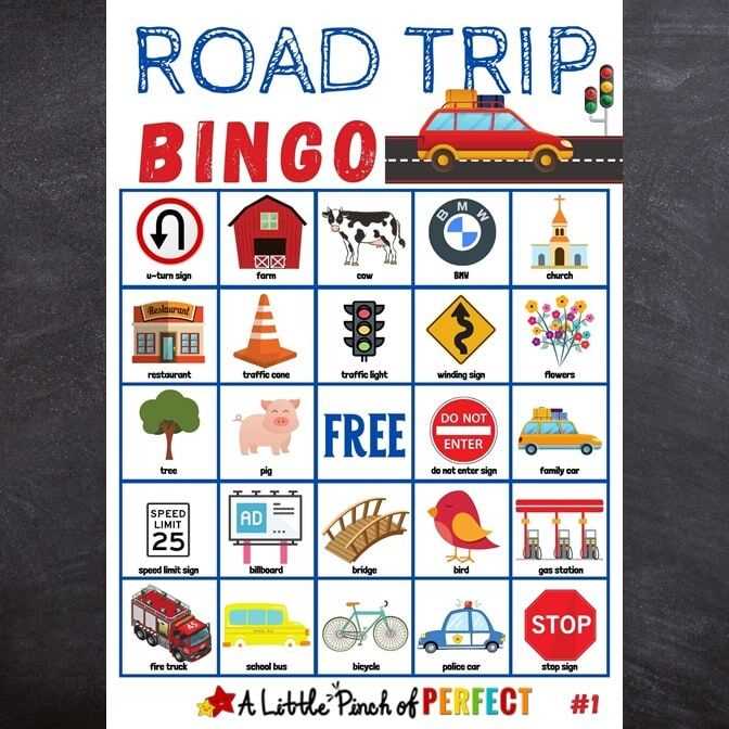 road trip bingo free printable