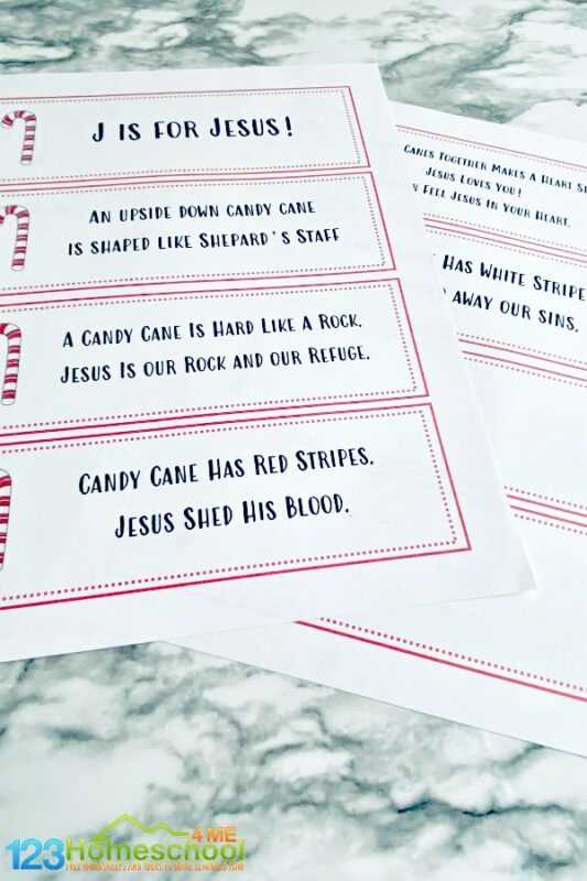 candy cane meaning printable