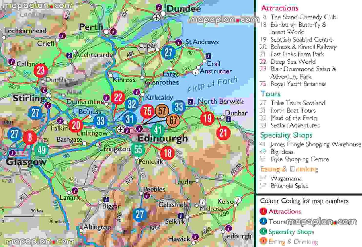 printable tourist map of scotland