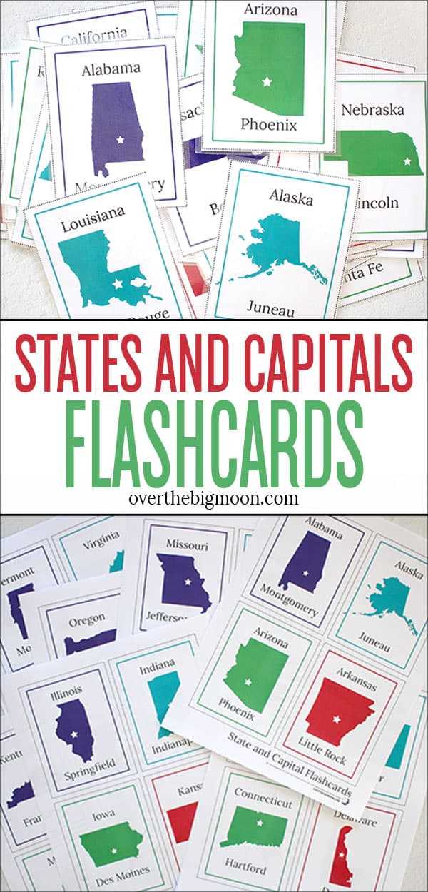 state capital flashcards printable