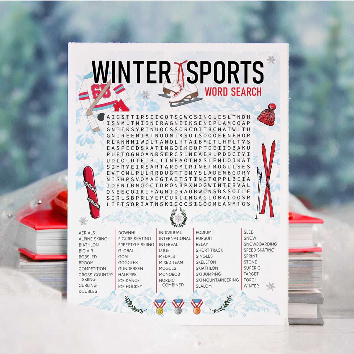 sport word search printable