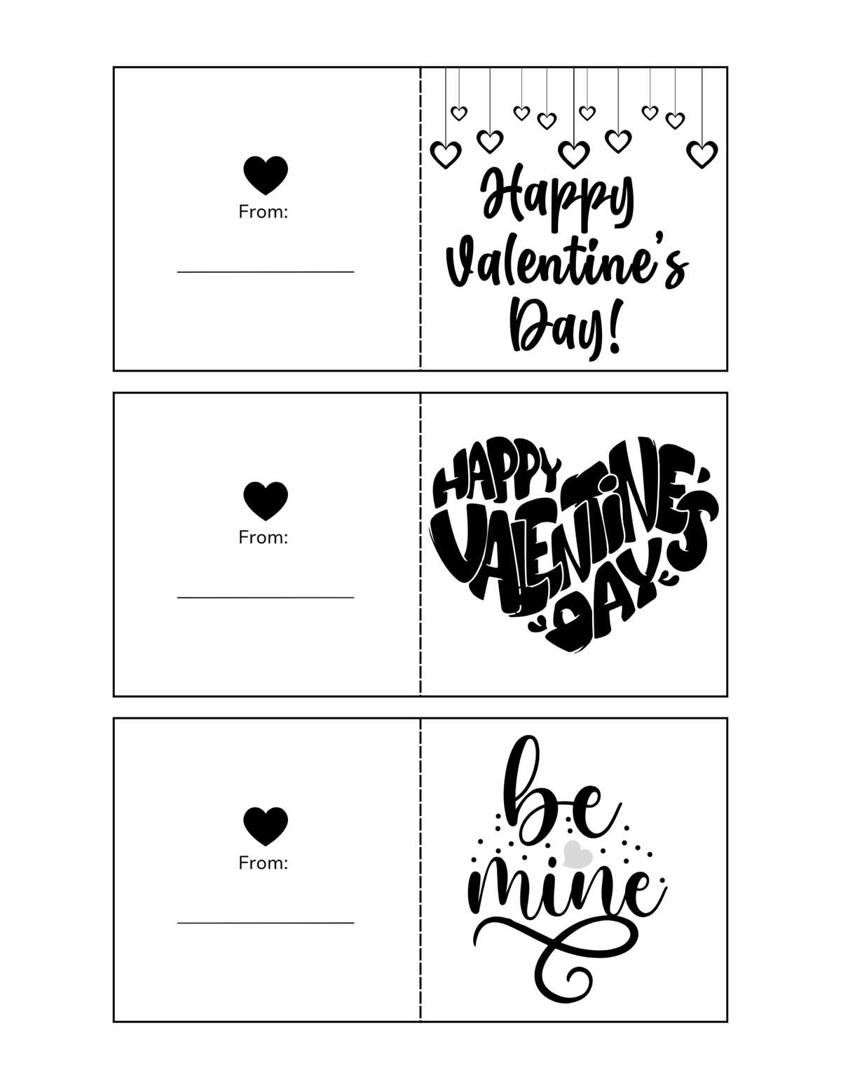 printable valentines day card