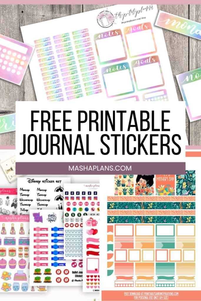 printable journal stickers