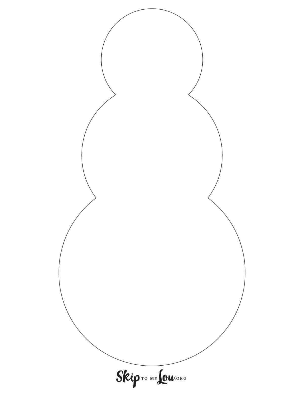 cut out snowman template printable