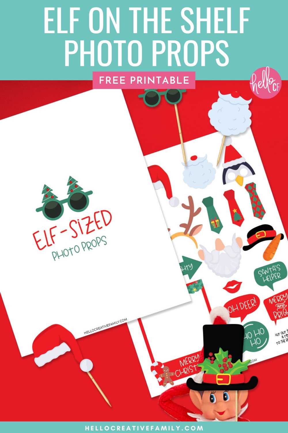 easy elf on the shelf printable props
