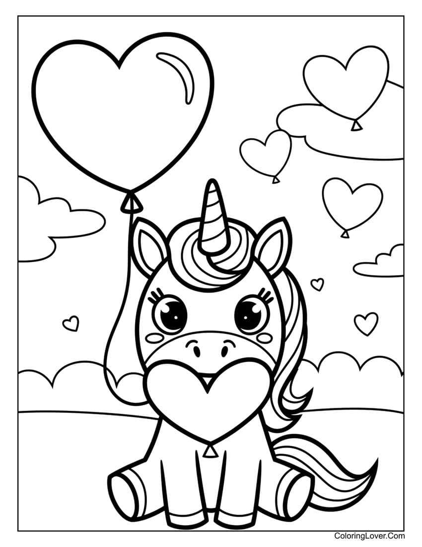 unicorn printable coloring pages
