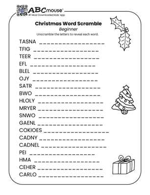 christmas printable word search puzzles