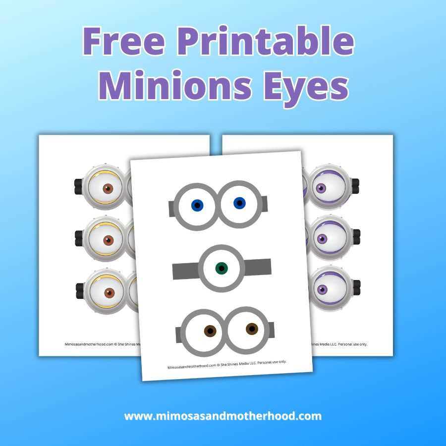 minion eyes printable