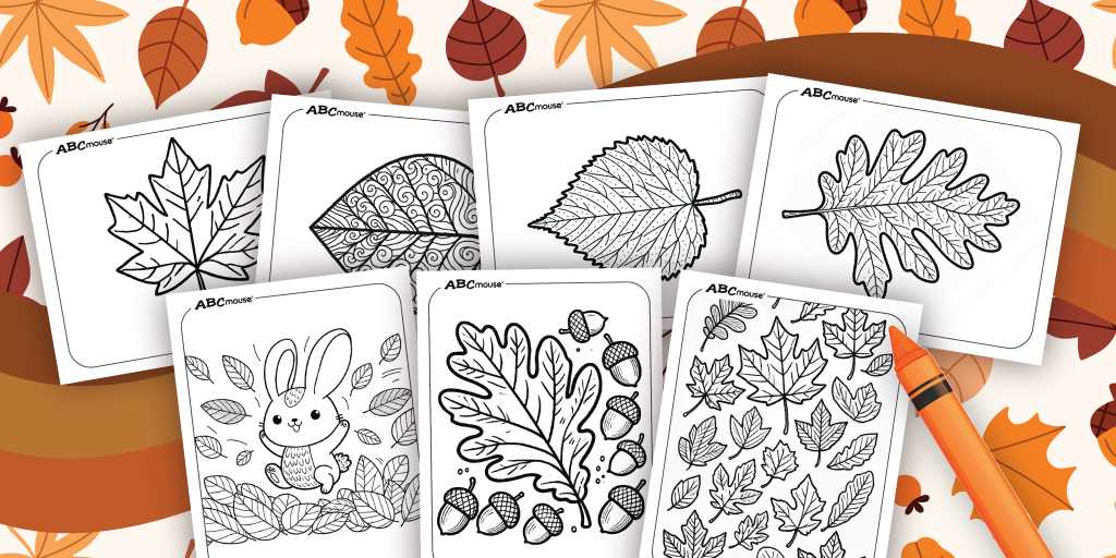 leaf coloring pages printable