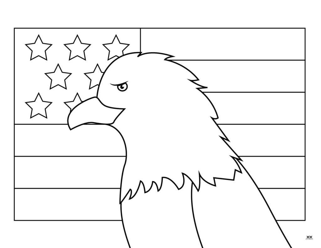 us flag template printable
