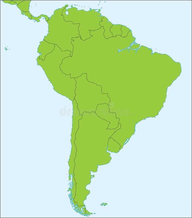 printable south america map