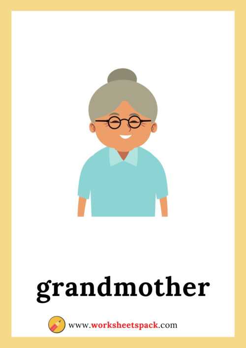 family flashcards printable