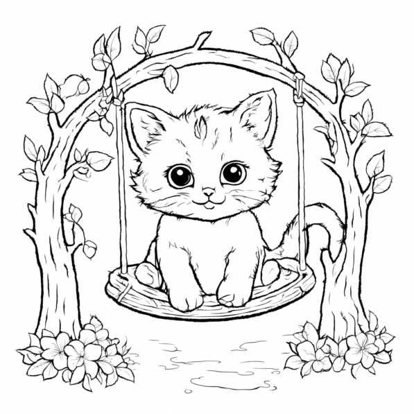 kitten coloring sheets printable