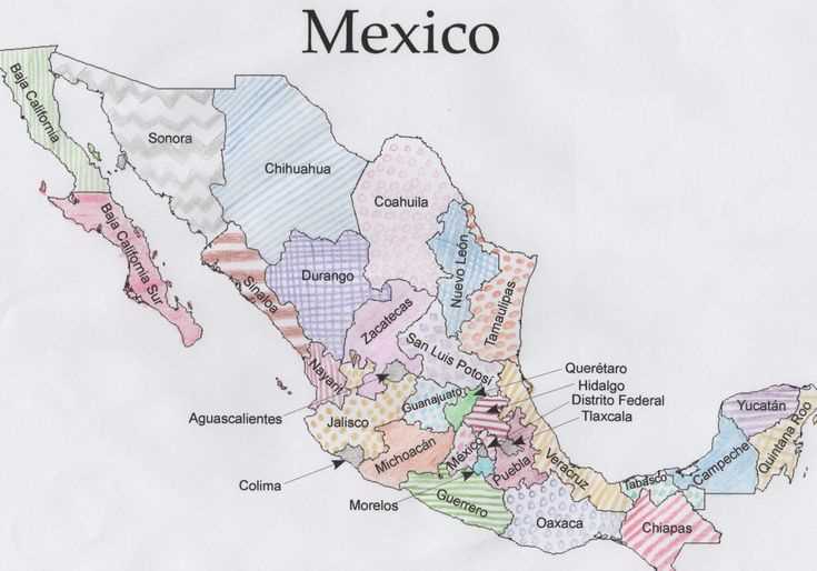 map of mexico printable