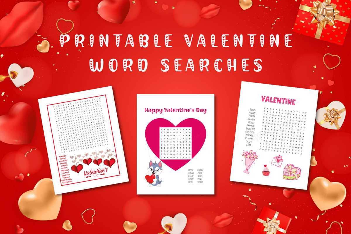 valentines word search free printable