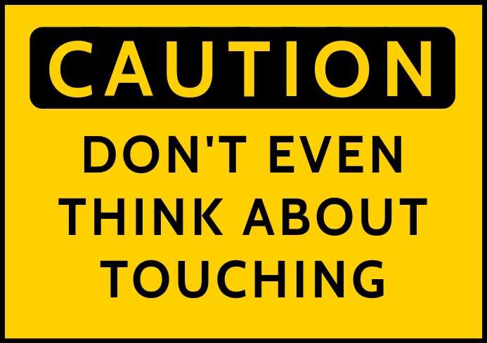 printable do not touch sign