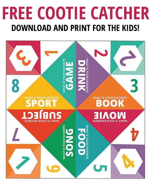 printable cootie catcher