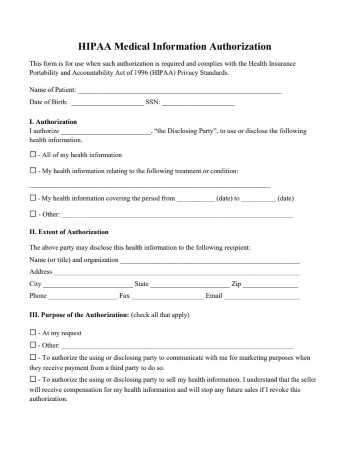 printable hipaa authorization form for family members