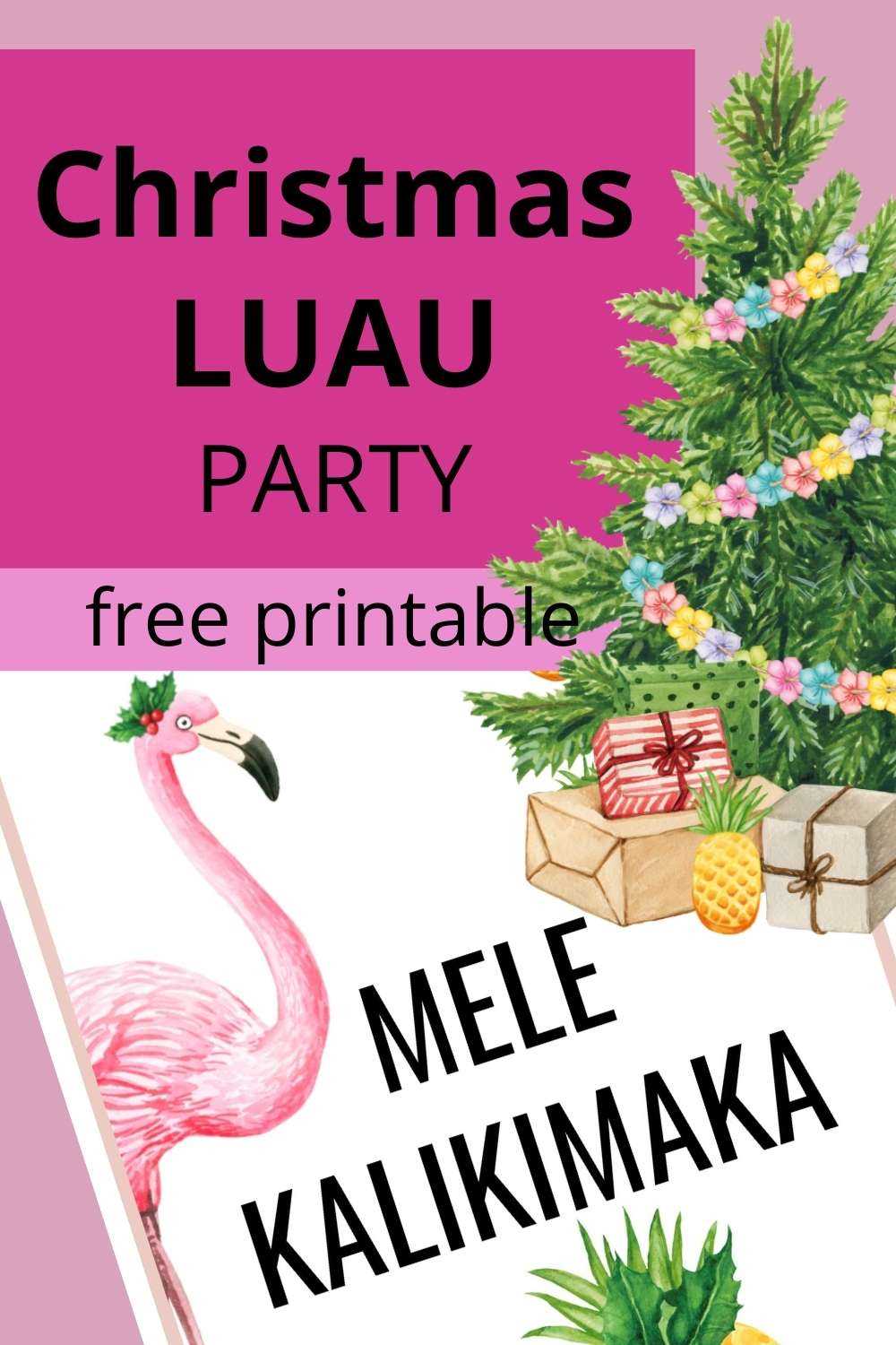 free luau printables