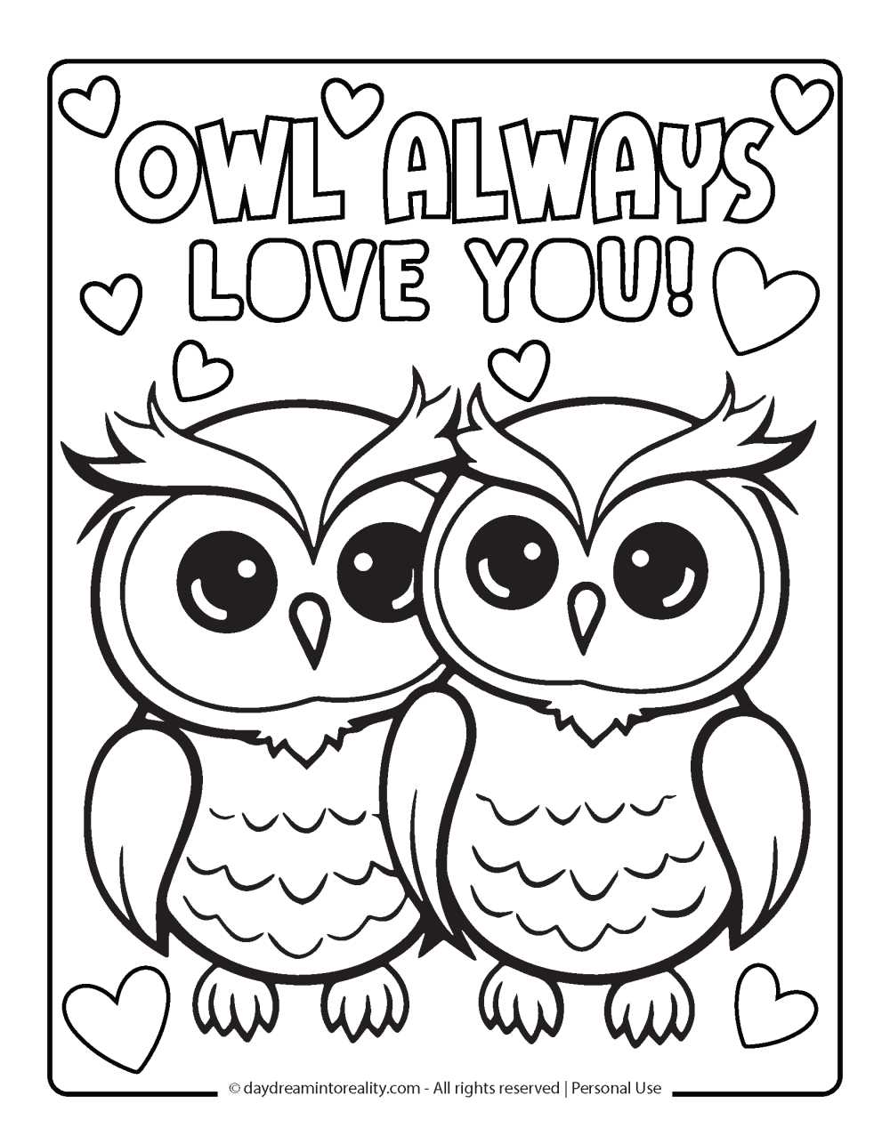 free printable full page valentines coloring pages