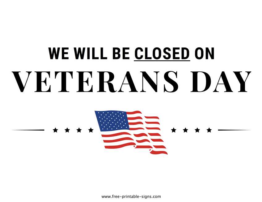 veterans day printable
