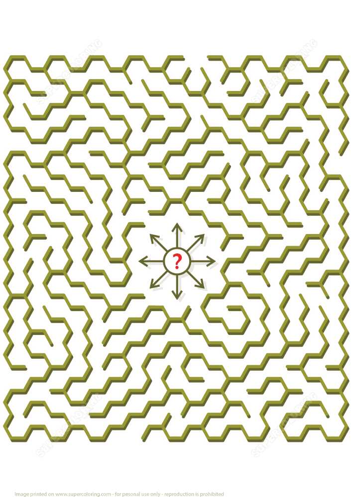 maze hard printable