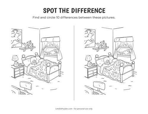 printable spot the difference for adults