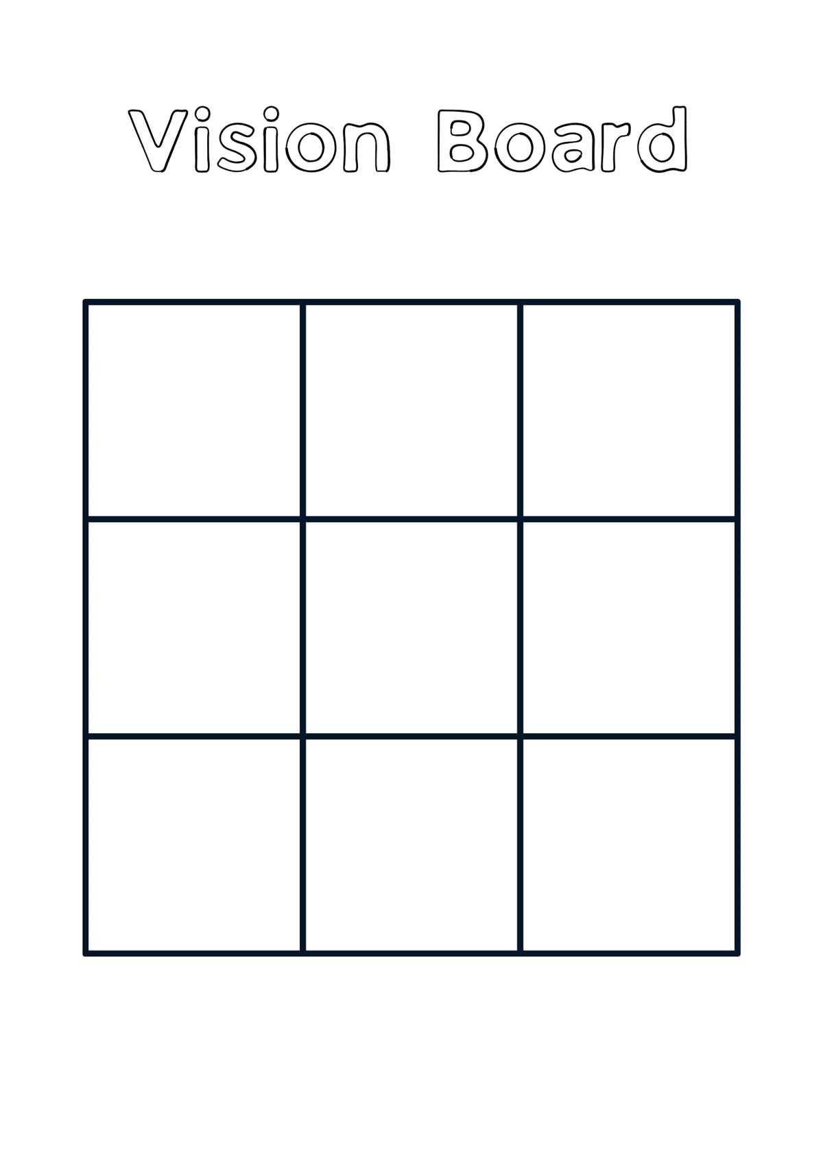 vision board template printable