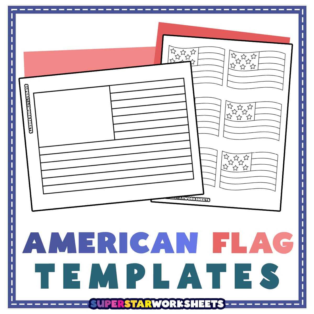 full page free printable american flag