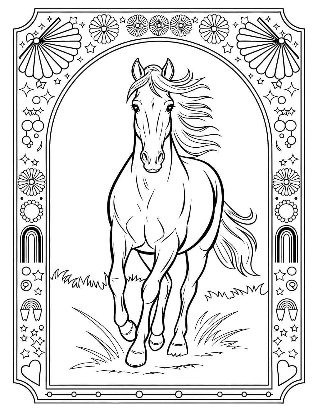 printable horse pictures to color