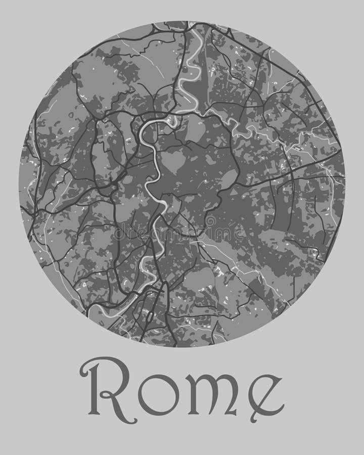 rome city map printable