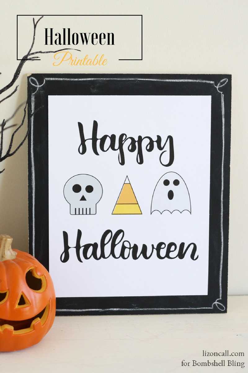 happy halloween printable