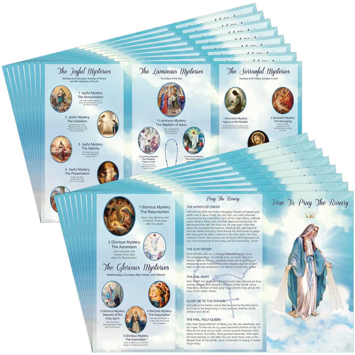 como rezar el rosario printable free