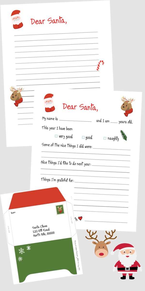 free printable letter to santa templates