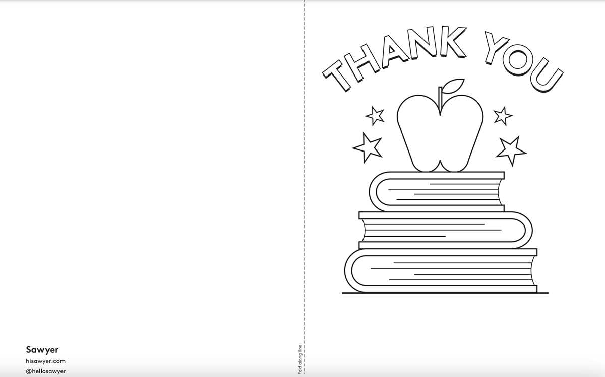 free printable thank you teacher card printable