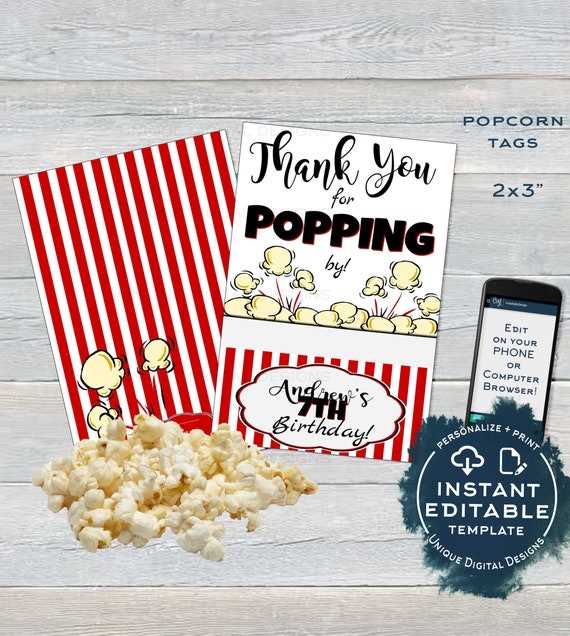 printable popcorn labels